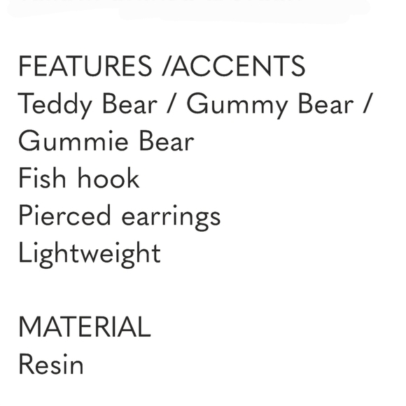 50% off 3 or more Gummy Bear Earrings Candy Color Drop Earrings - Picture 8 of 12